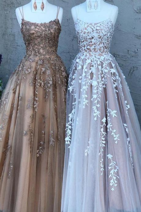 2021 Ball Gown Prom Dresses Long With Appliques And Beading ,pl4590