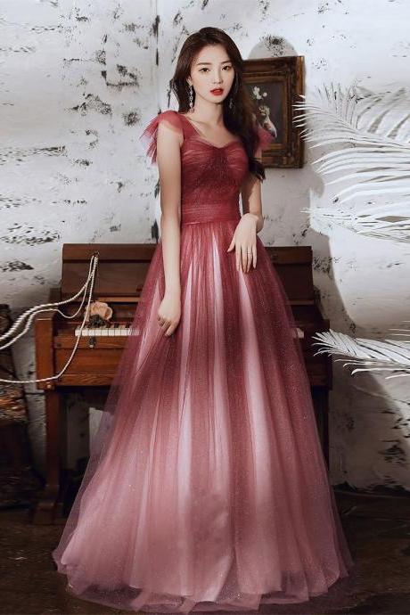 Simple Sweetheart Tulle Sequin Long Prom Dress Tulle Formal Dress,pl4666
