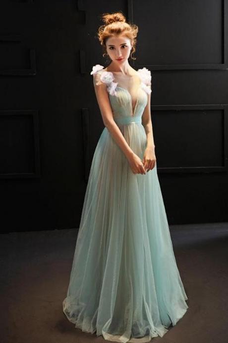 Elegant Tulle Long Prom Dress, Evening Dress,pl4735