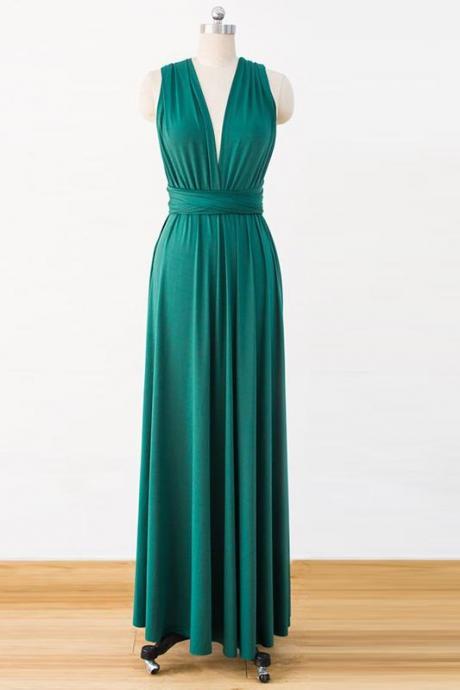 Green Floor-length Chiffon Bridesmaids Dresses,pl5186