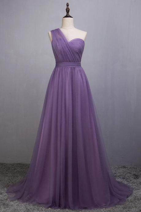 A-line/princess Tulle Sleeveless Bow(s) Bridesmaids Dresses,pl5191