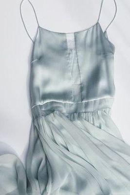 A-line Prom Dress With Ruffles Silver Prom Dresses Sexy Prom Gowns,pl5204
