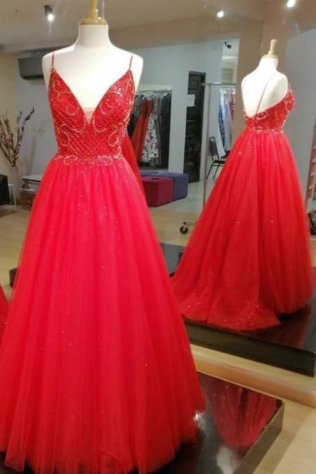 Prom Dress Beaded Bodice, Winter Formal Dress, Pageant Dance Dresses, Back To School Party Gown,pl5392