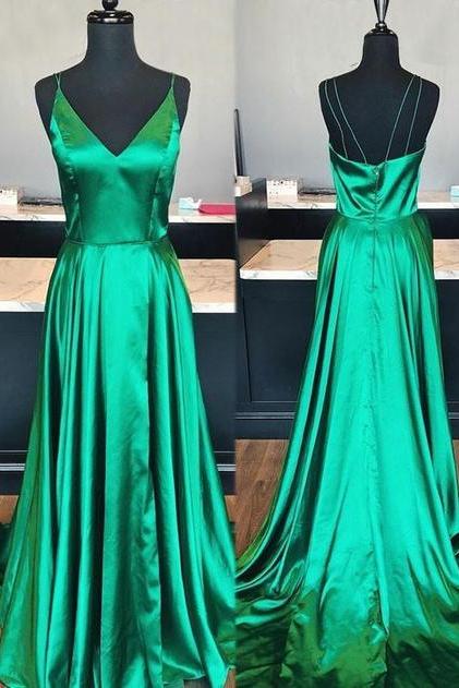 Green Prom Dress 2020, Evening Dress ,winter Formal Dress, Pageant Dance Dresses, Graduation School Party Gown,pl5405