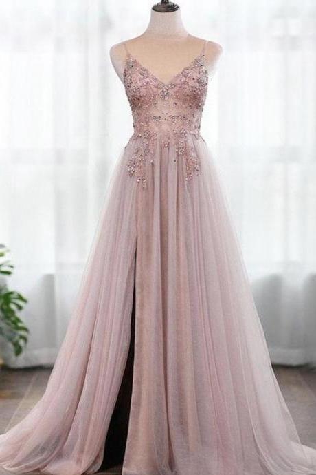 Beading Blush Prom Dress,pl5875