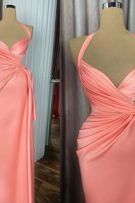 Detachable Prom Dresses 2021, Pink Prom Dresses, Beaded Prom Dresses. Rush Formal Dresses, Satin Prom Dress, Pearls Evening Dresses, Sexy Formal