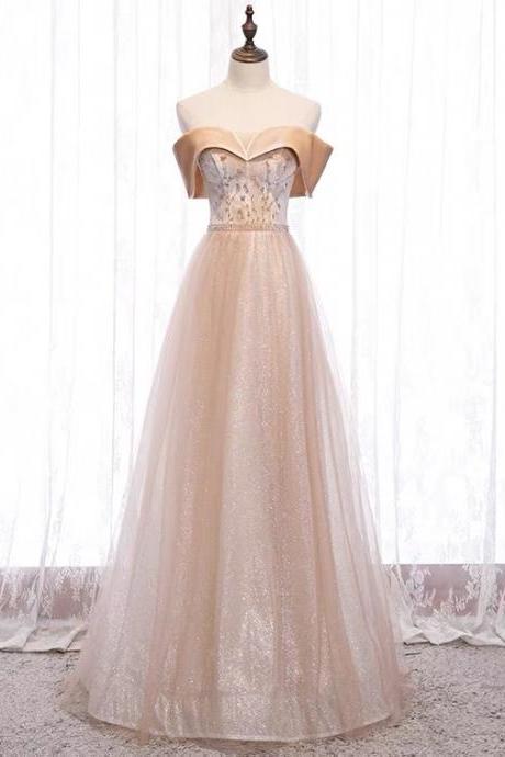 Style, Off Shoulder Evening Dress, Fairy Temperament Prom Dress,custom Made