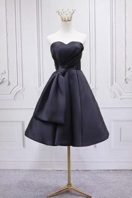 Black Evening Dress, Fashion Student Graduation Dress, Birthday Party Little Black Dress,custom Made