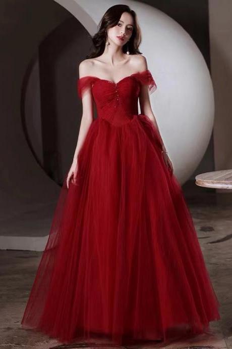 Red Prom Dress, Princess Party Dress, Charming Evening Gown,custom Made