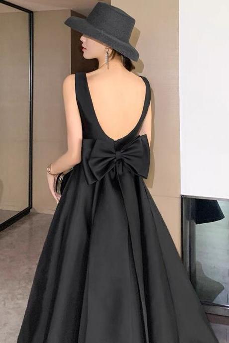 Black Little Evening Dress, Style, High Quality, Temperament Dress, Hepburn Style, Socialite Dress,custom Made