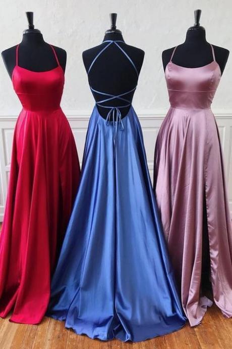 Sexy Prom Dresses Lace Up Back, Formal Dress, Evening Dress, Pageant Dance Dresses, School Party Gown