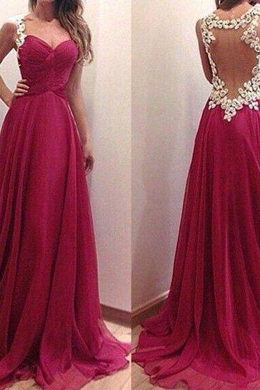 Sexy open Back Prom Dresses,Burgundy Graduation Dresses,Sexy Evening Party Dress,Prom Party Dress 2016