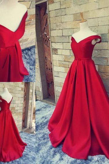 Red, Carpet, Long Formal Pageant Prom dersses, With Belt, Sexy, V Neck, Ball Gowns, Open Back, Lace, Up Vintage Party Evening Gowns