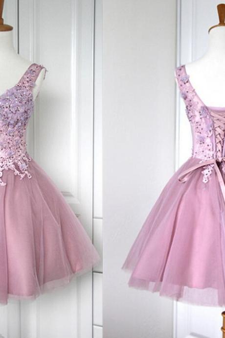 Cute Homecoming Dress,charming Homecoming Dress, Lace Homecoming Dress, Homecoming Dress , Ball Gown Prom Dress