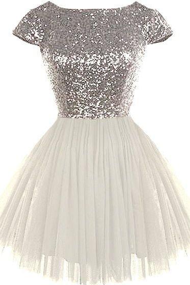 Dream State Homecoming Dress,applique Silver Prom Dress,tulle Sexy Evening Dress,party Dress,cocktail Dress