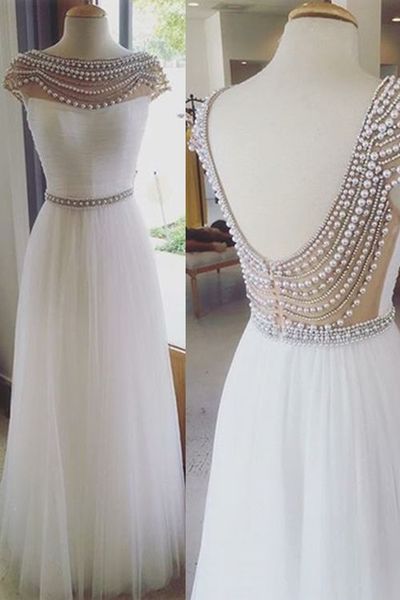Charming Prom Dress,beading Prom Dress,o-neck Popular Long Dress For Party