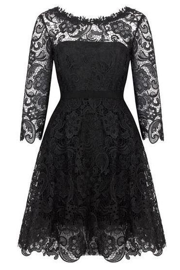 Sexy Lace Homecoming Dress,Long sleeve black Homecoming Dress, Tight Prom Dress, Mini Prom Dress