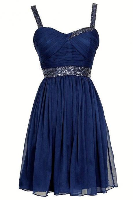 2016 Sexy Prom Dress Backless Royal Blue Homecoming Dress,long Chiffon Evening Gowns With Straps For Teens Seniors Prom