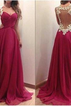 New Arrival Burgundy Chiffon Prom Dress,Prom Gown Dress,Evening Formal Gown,Long Prom Dress