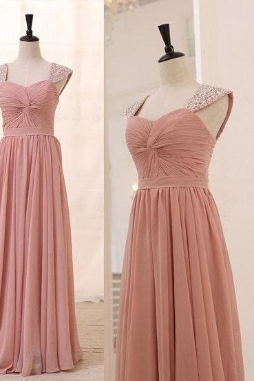 Charming Prom Dress,chiffon Prom Dress,cap Sleeve Prom Dress,long Prom Dresses,evening Gown,formal Dress