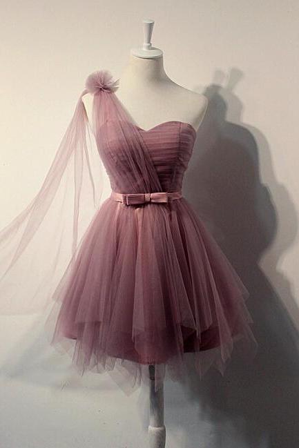 Charming Prom Dress,cute Prom Gown,organza Mini Prom Dress