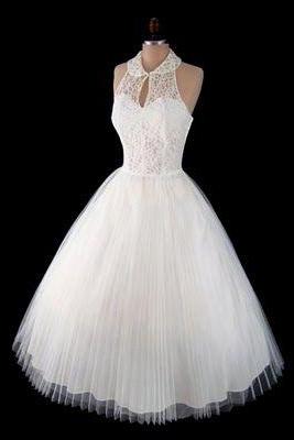 2016 Custom Charming Simple White Laceprom Dress,sexy Halter Evening Dress,tulle Backless Long Prom Dress
