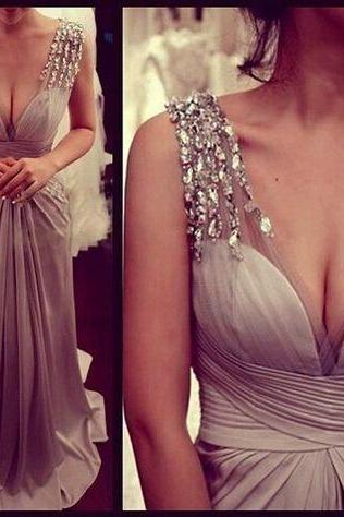 long prom dress, gray prom dress, party prom dress, v-neck prom dress, cheap prom dress, prom dress 2015, evening dress long prom dress, gray prom dress, party prom dress, v-neck prom dress, cheap prom dress, prom dress 2016, evening dress
