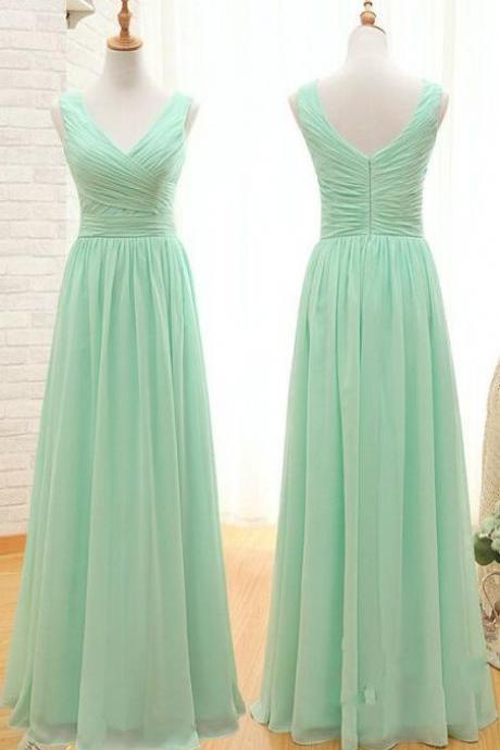 2017 Custom Charming Chiffon Prom Dress,sleeveless Evening Dress,simple Prom Dress