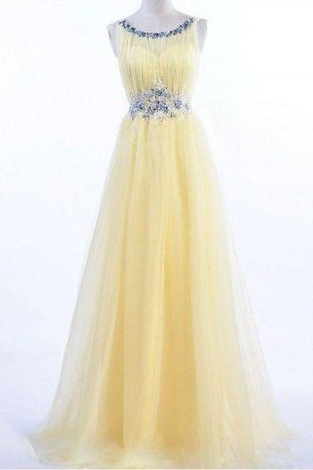 2017 Custom Made Chiffon Prom Dress,sleeveless Evening Dress,beading Party Dress,floor Length Prom Dress