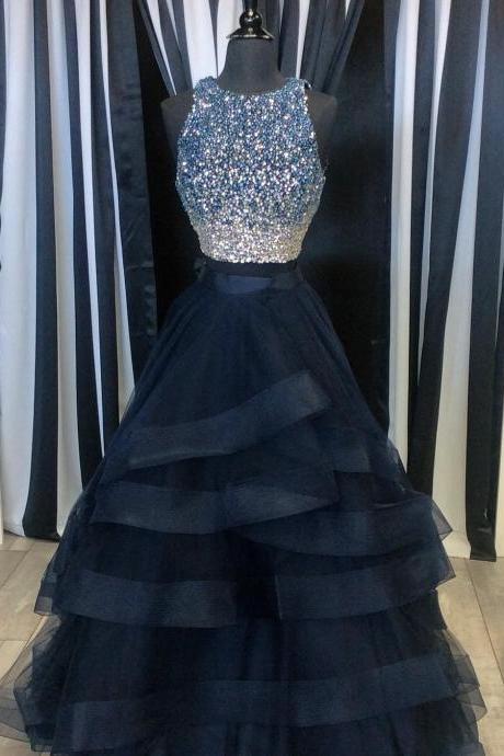 Prom Dresses,party Dresses,two Piece Prom Dresses,ruffles Ball Gowns,sparkly Sequins Dress,2 Piece Prom Dress,long Party Dress,prom Dresses