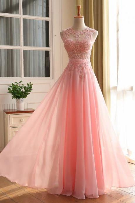 Prom Dress,lace Appliques Prom Dresses, Floor Length Prom Dress,lace Appliques Prom Dress,beading Prom Dress, A-line Prom Dress, Chiffon Prom