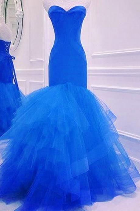 Prom Dress,modest Prom Dress,prom Dress,royal Blue Prom Dress,mermaid Prom Dress