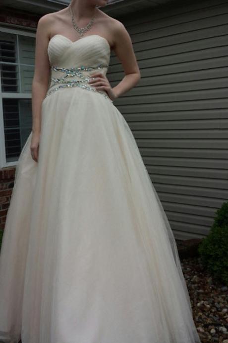 Charming Prom Dress,tulle Prom Dress,sweetheart Prom Dress,a-line Evening Dress