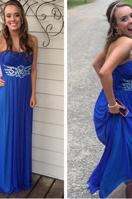 Royal Blue Real Made Prom Dresses,Long Evening Dresses,Prom Dresses On Sale