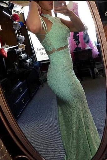 Lace Mermaid Real Made Prom Dresses,Long Evening Dresses,Prom Dresses On Sale