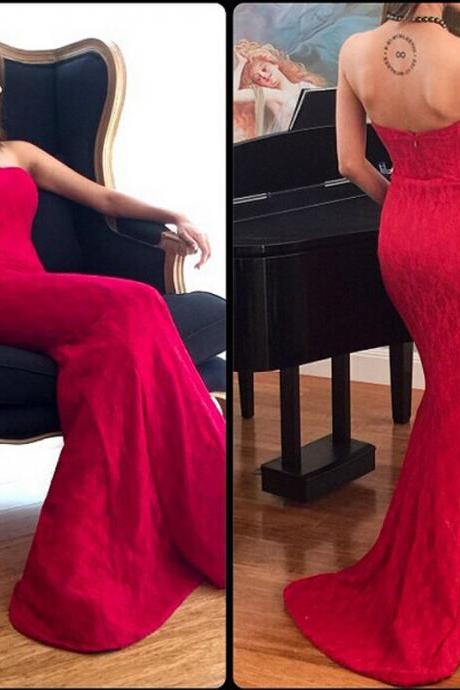 Sexy Evening Dress,Backless Mermaid Evening Gowns,Long Prom Dresses,Formal Gown
