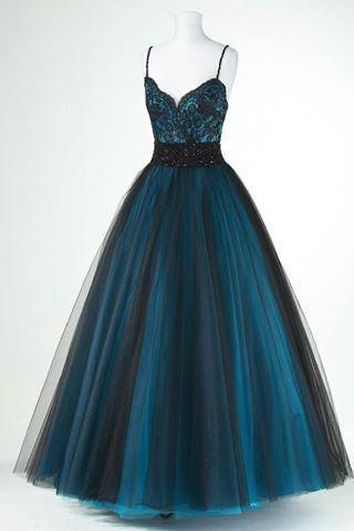 Spaghetti Straps V-neck A-line Prom Gown With Lace Bodice