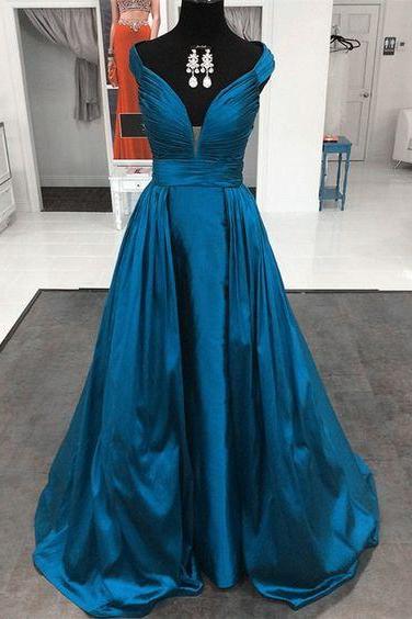 Navy Blue Prom Dress,taffeta Evening Gowns,long Formal Dress,elegant Party Gowns,formal Evening Gowns,sexy Prom Dresses 2017