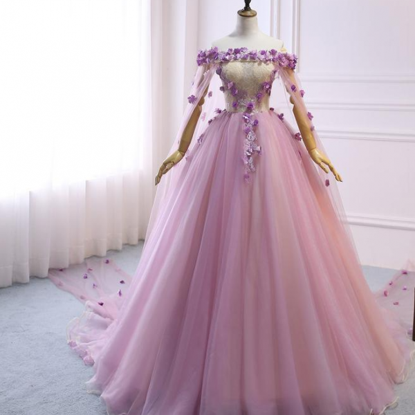 Custom Women Light Purple Prom Dress Ball Gown Long Quinceanera Dress ...