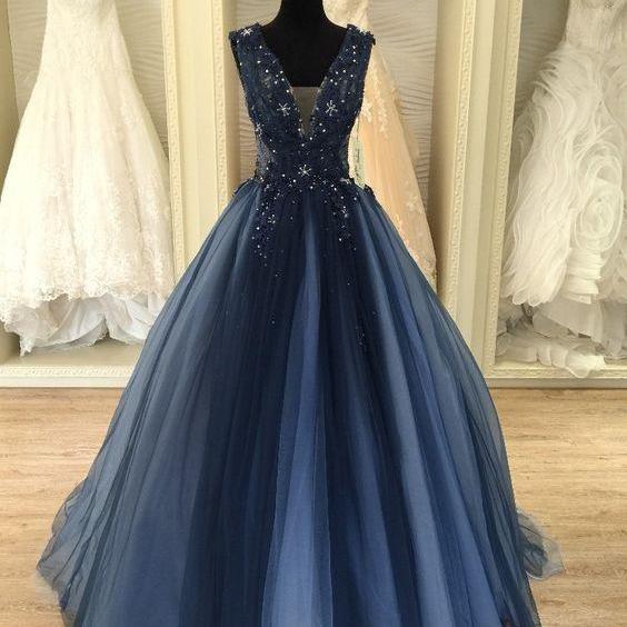 Navy Ball Gown Wedding Dresses Prom Gown,pl2226 on Luulla