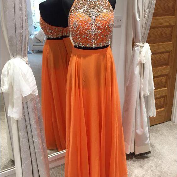 Long Sleeve Evening Dress, Long Prom Dresses With Gold Lace, Beadings