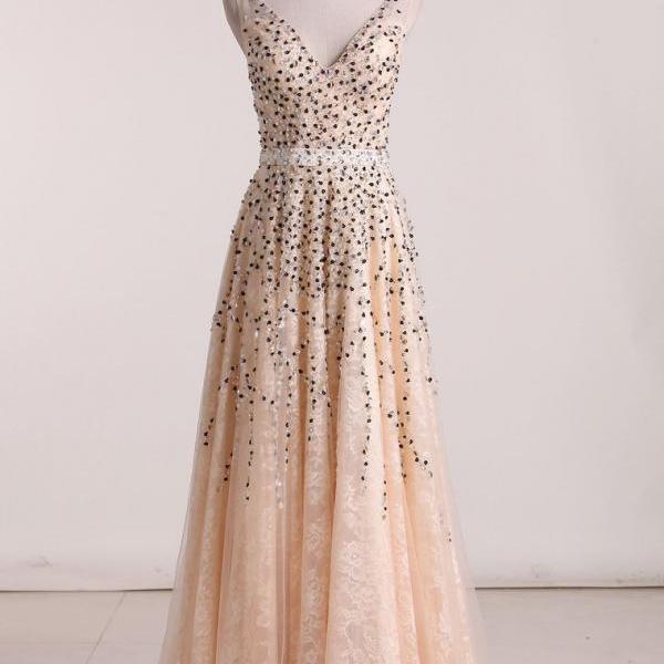 Long Sleeves Prom Dresses High Neck With Applique Spandex,PL5703 on Luulla