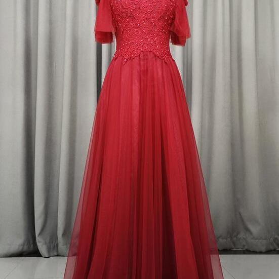 Red Party Gown Prom Dress     fg2606 main image 1
