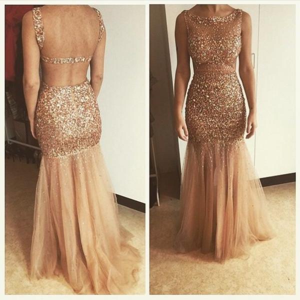 Sexy Crystals Party Dress,Mermaid Prom Dresses,V-neck Homecoming ...