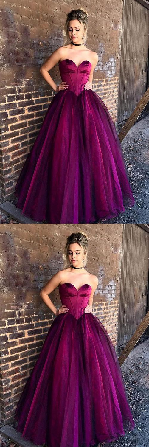 purple ball gowns