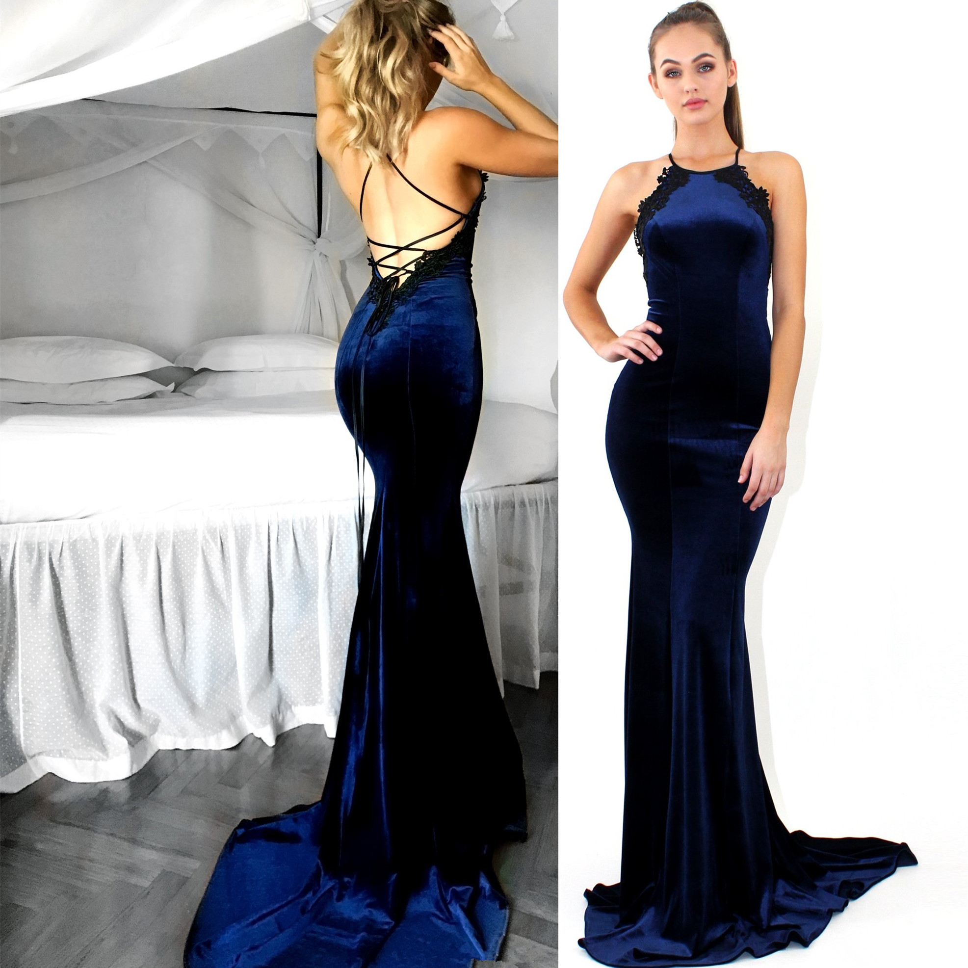 Elegant Mermaid Long Prom Dress Formal Evening Dresses