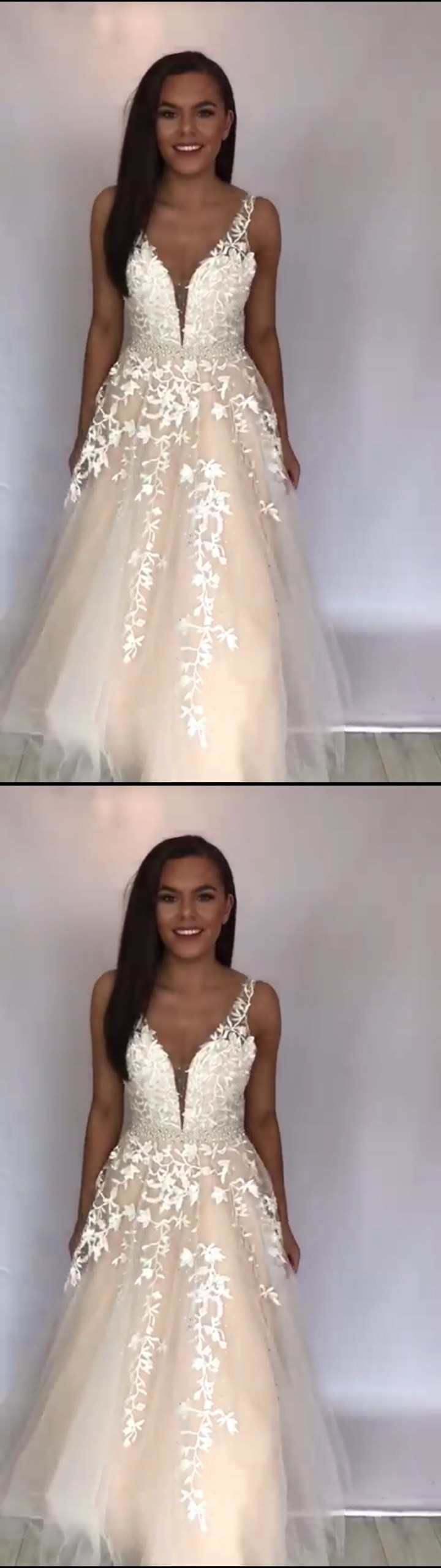 champagne colored ball gown