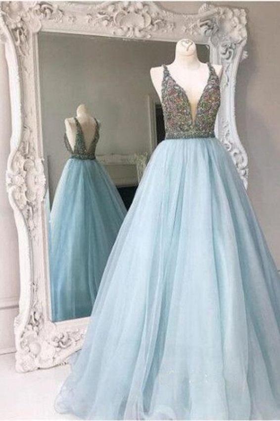 Disney Prom Dress,Cinderella Prom Dress,Ball Gown Prom Dress,Blue Prom ...