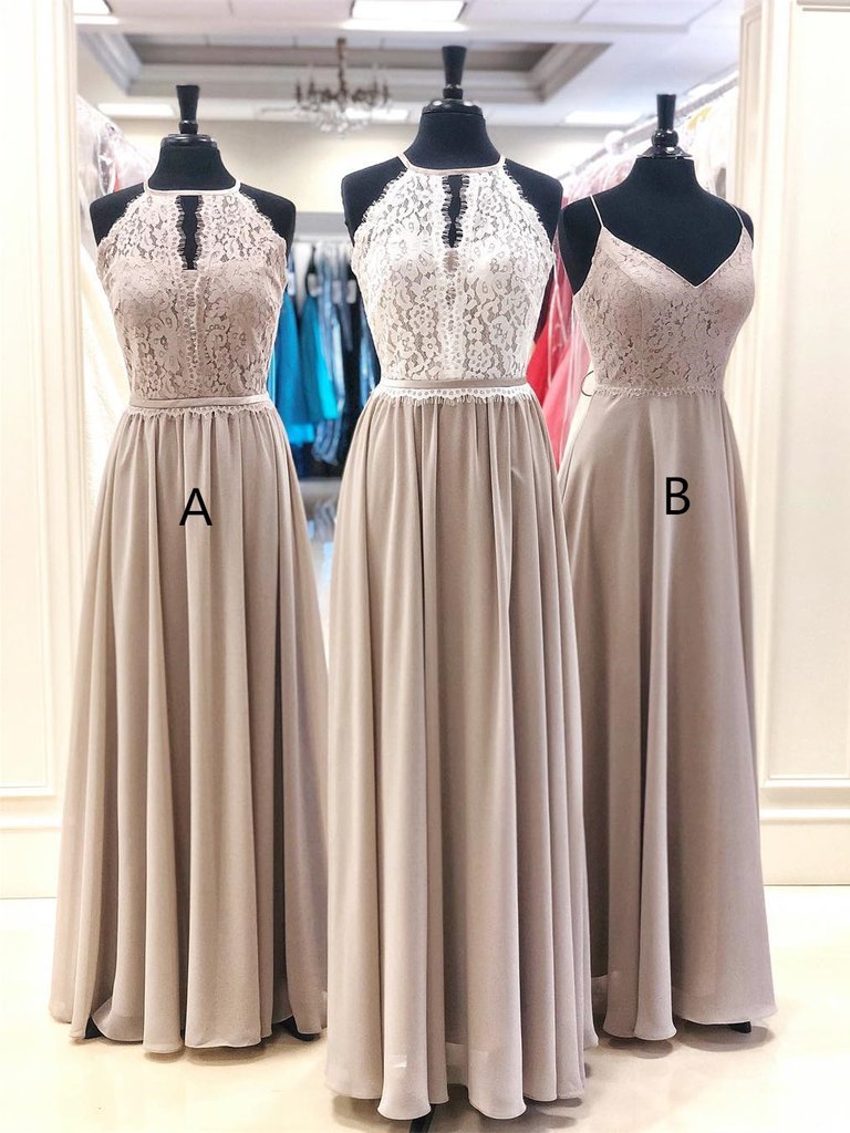Gorgeous A line Halter Prom Gown With Beads Long Chiffon Prom Dresses Evening Dress C2994 main image 0