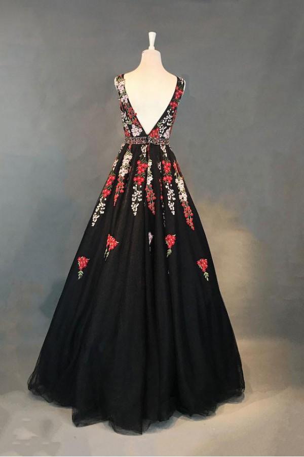 Colorful A Line Vintage Prom Dresses With Flora Evening Dress Birthday Dress main image 0